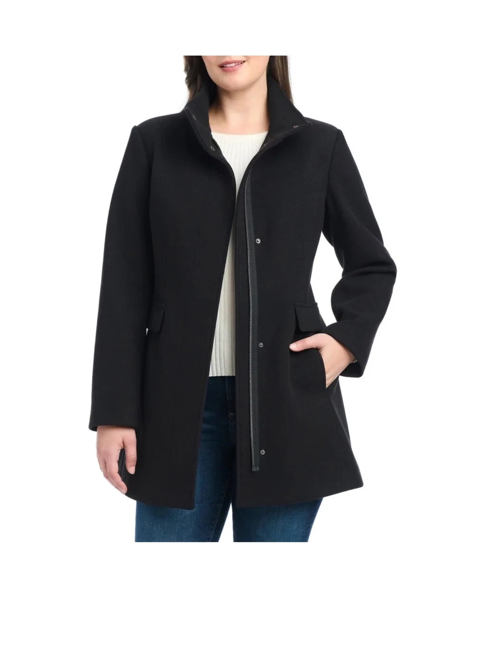Vince Camuto Women's Full Zip Jacket Black Medium